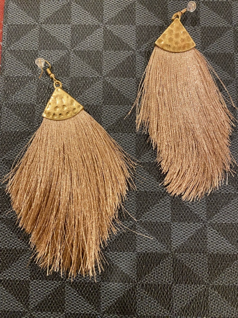 Gold-Tone Brown Tassel Drop Earrings - Women Jewelry